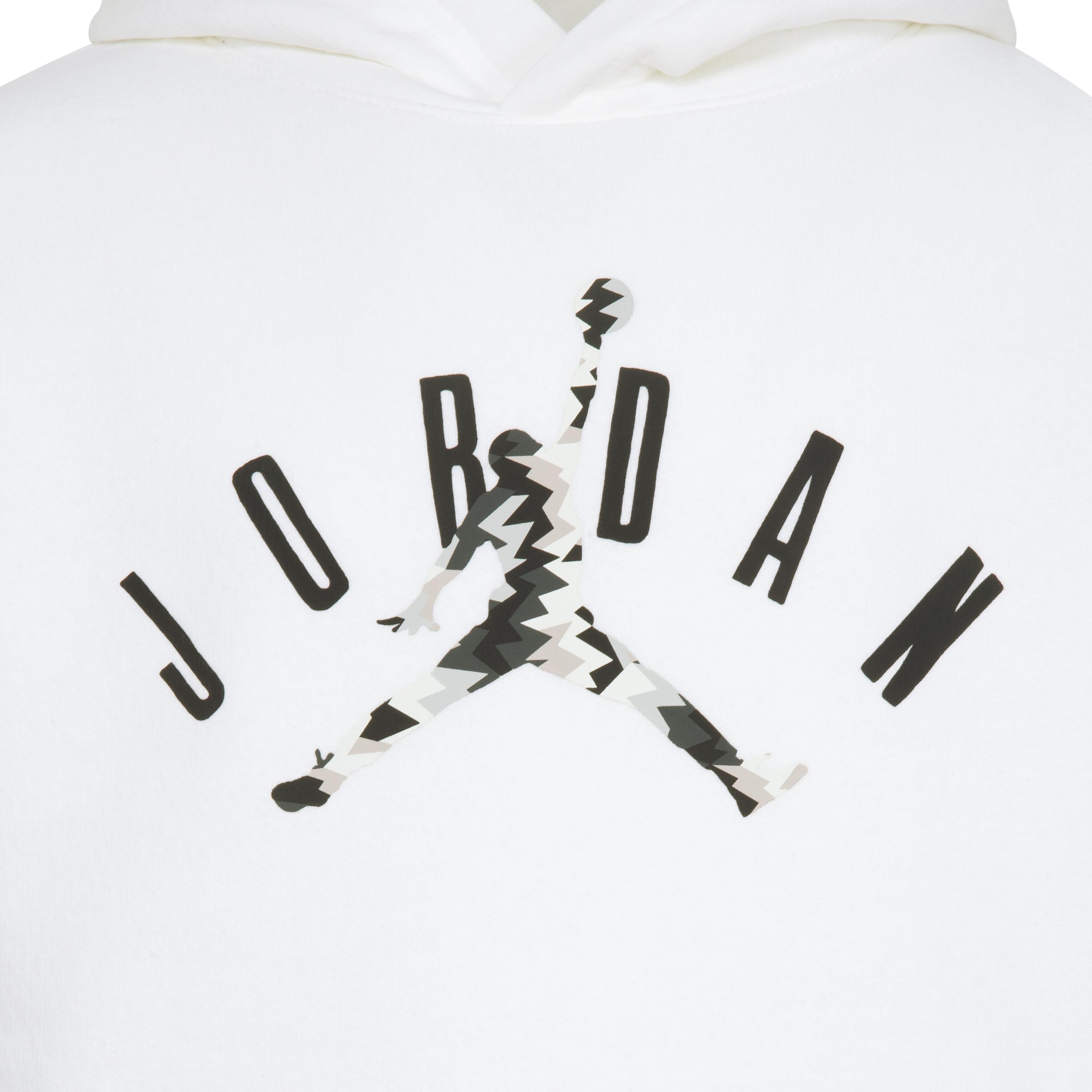 FELPA CON CAPPUCCIO JORDAN FLIGHT MVP BIANCO RAGAZZO - JORDAN – Just Play